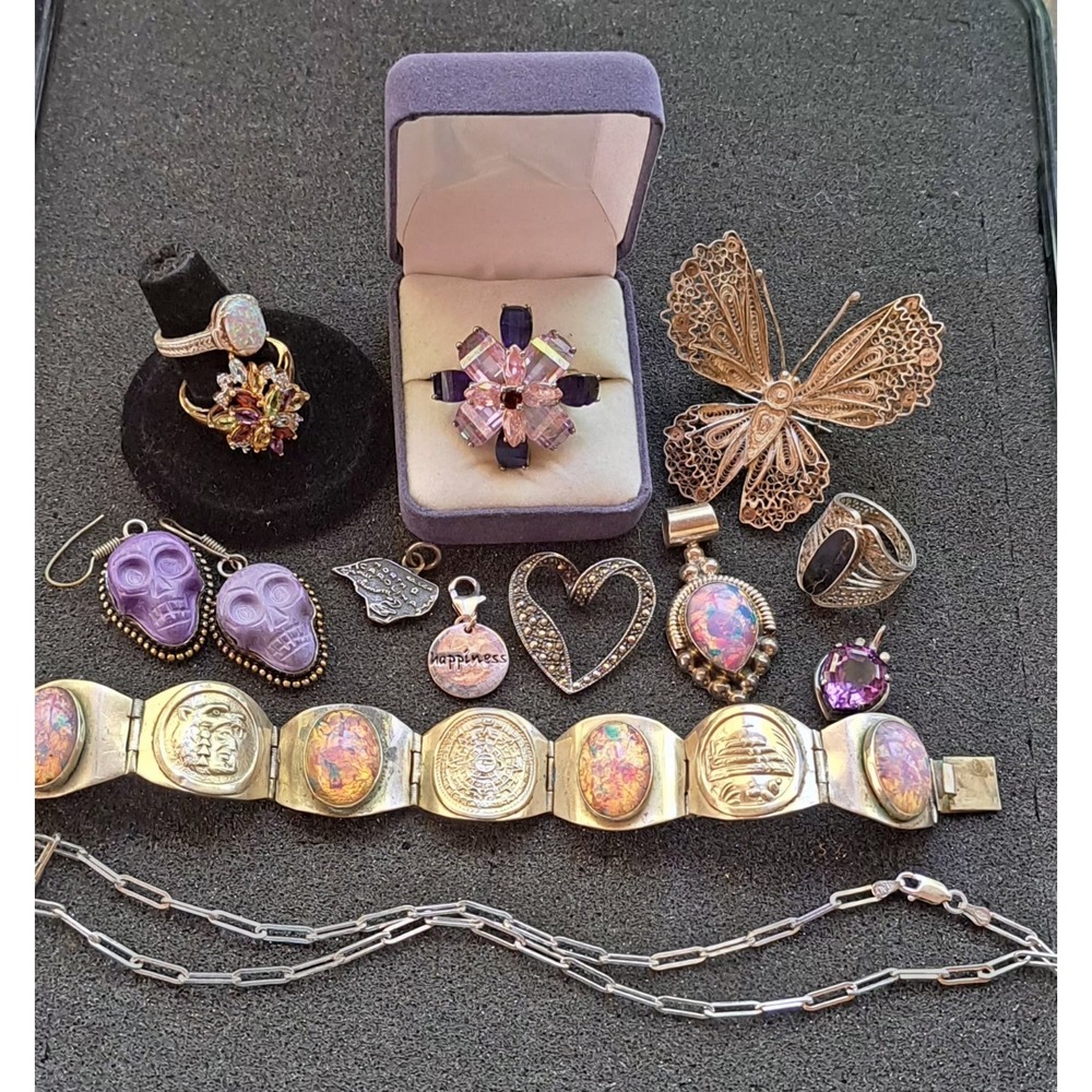 Vtg Jewelry Lot ALL Sterling 925 ~All Wearable~ Not Scrap 114.4 G - Picture 10 of 12